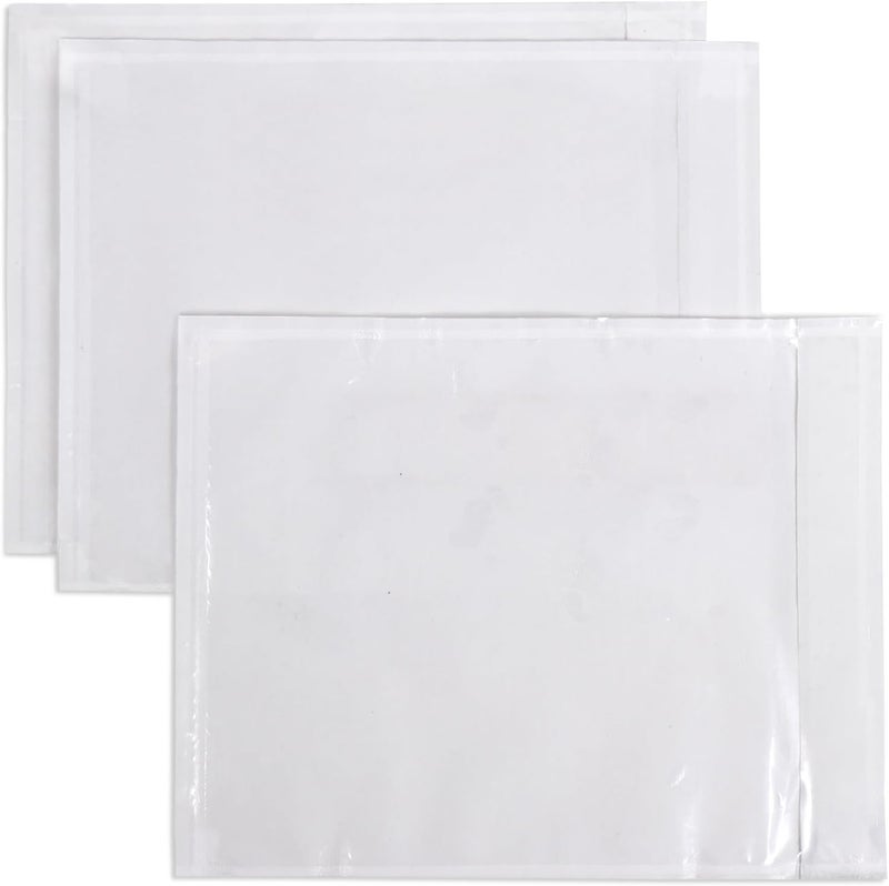 iMailer - 20 PCS 4.5"x5.5" Packing List Pouch- Clear Plastic Envelopes with Self-Adhesive Seal for Packing Slips and Invoices - Image 1